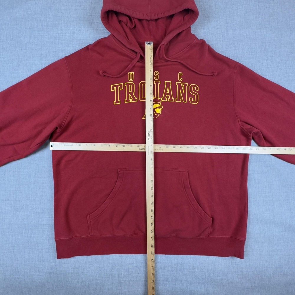 USC Trojans Hoodie Mens Red NCAA College Football Pullover Fleece Sweatshirt - Picture 6 of 9